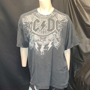 AC/DC Black Graphic T-Shirt By Alstyle Sizw Lg No Tags See Desc.